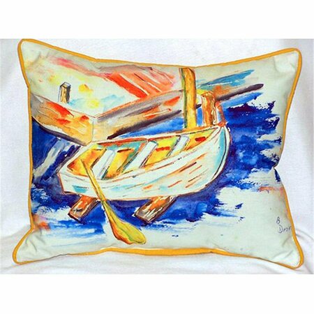 BETSY DRAKE Betsy's Row Boat Large Indoor-Outdoor Pillow 16 in. x 20 in. HJ140